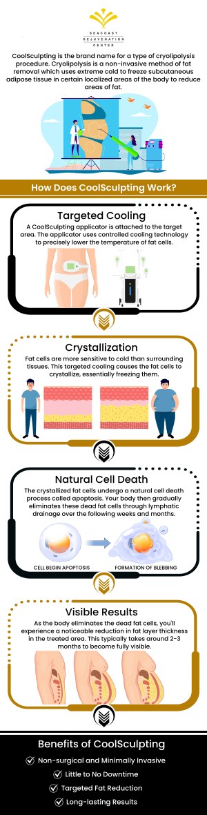 If you are in search of a top fat reduction treatment that provides non-invasive techniques with no downtime, no recovery and is virtually painless, then you may be a candidate for our CoolSculpting treatment! Contact us today at Seacoast Rejuvenation Center or schedule an appointment online! We are conveniently located at 101 Shattuck Way Suite #1 Newington, NH 03801. If you are in search of a top fat reduction treatment that provides non-invasive techniques with no downtime, no recovery and is virtually painless, then you may be a candidate for our CoolSculpting treatment! Contact us today at Seacoast Rejuvenation Center or schedule an appointment online! We are conveniently located at 101 Shattuck Way Suite #1 Newington, NH 03801.