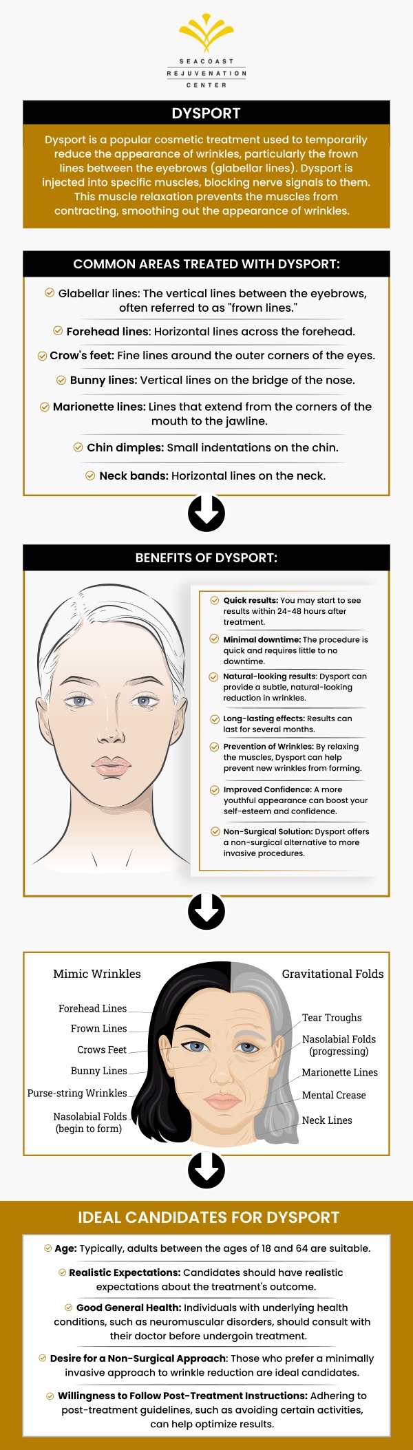 Dysport is an FDA-approved cosmetic injection to treat moderate to severe frown lines. Dysport injections have several benefits that can help clients look better and feel better with their many restorative effects that create a more youthful appearance. Visit Seacoast Rejuvenation Center today for more information. Contact us today or book an appointment online. Our med spa is conveniently located at 101 Shattuck Way Suite #1 Newington, NH 03801. Dysport is an FDA-approved cosmetic injection to treat moderate to severe frown lines. Dysport injections have several benefits that can help clients look better and feel better with their many restorative effects that create a more youthful appearance. Visit Seacoast Rejuvenation Center today for more information. Contact us today or book an appointment online. Our med spa is conveniently located at 101 Shattuck Way Suite #1 Newington, NH 03801.